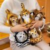 Simulato tigre peluche con letto portatile morbido soffice cotone PP farcito giraffa leopardo leone animale bambola di peluche decorazione della casa regalo di compleanno per bambini