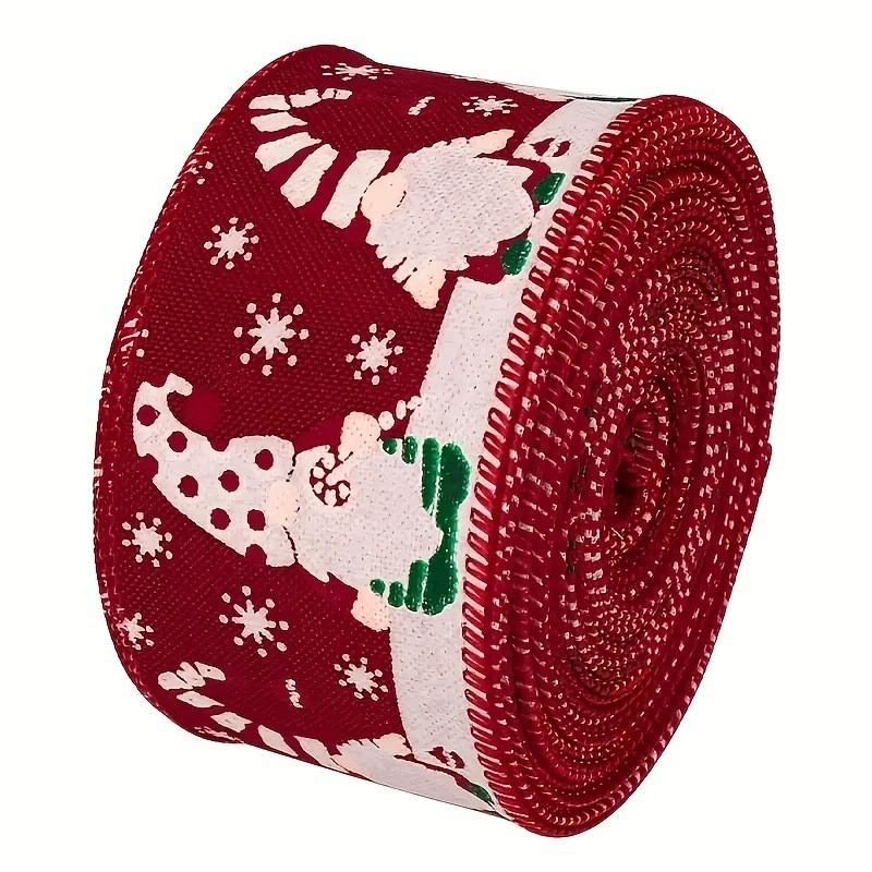 

Яркая рождественская декоративная лента с тремя стилями принтов куклы Безликий для праздничных проектов Christmas Ribbon A