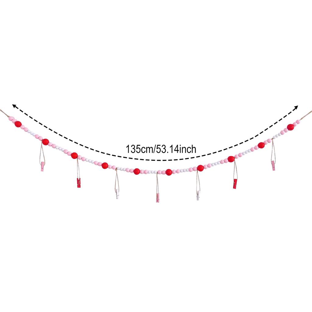 Hanging Photo Display Room Wall Decor Picture Frames Collage with Clips Boho for Home Decor Valentines Day Birthday Party