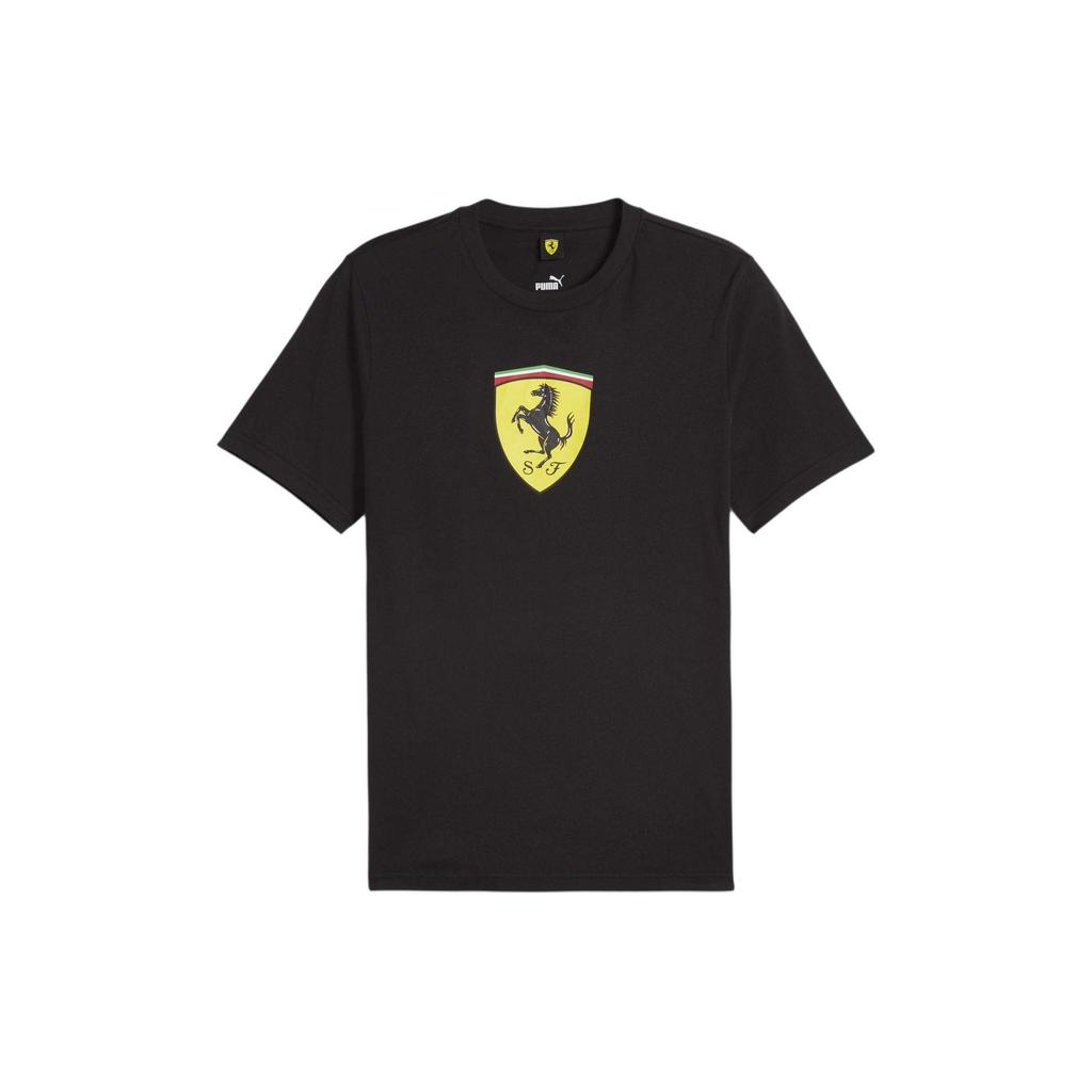 Puma Scuderia Ferrari Logo Design Casual Round Neck Short Sleeve T-Shirt Men T-Shirts Black 623805-01