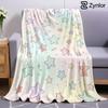 Crayon Rainbow Star Ultra Soft Sherpa Fleece Blanket Fluffy Warm Halloween Cozy Throw for Sofa Couch Bedroom Gift All Season