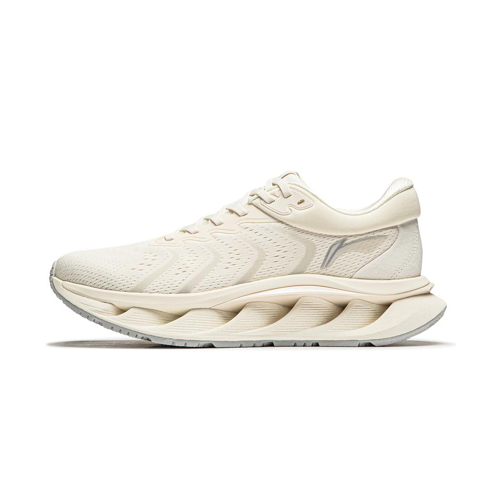 Li Ning Arc CRC Shock Absorbing Wear Resistant Low Top Running Shoes Men Running Shoes Beige AZGU005-4