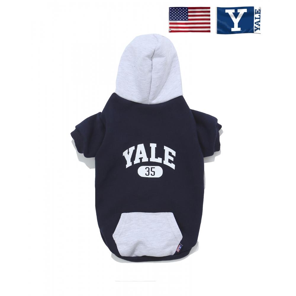 

YALE MIXED DOGGY HOODIE NAVY
