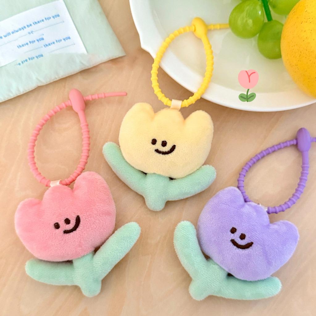 1/3 Pcs Cute Cartoon Tulip Plush Toy Keychain Pendant Girl Backpack Decoration Pendant