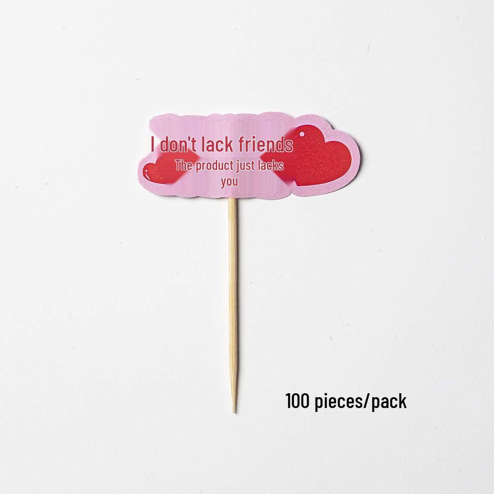 Decorative Toothpick Flags for Desserts, Hot Pot, Hamburgers, and Fruit Default