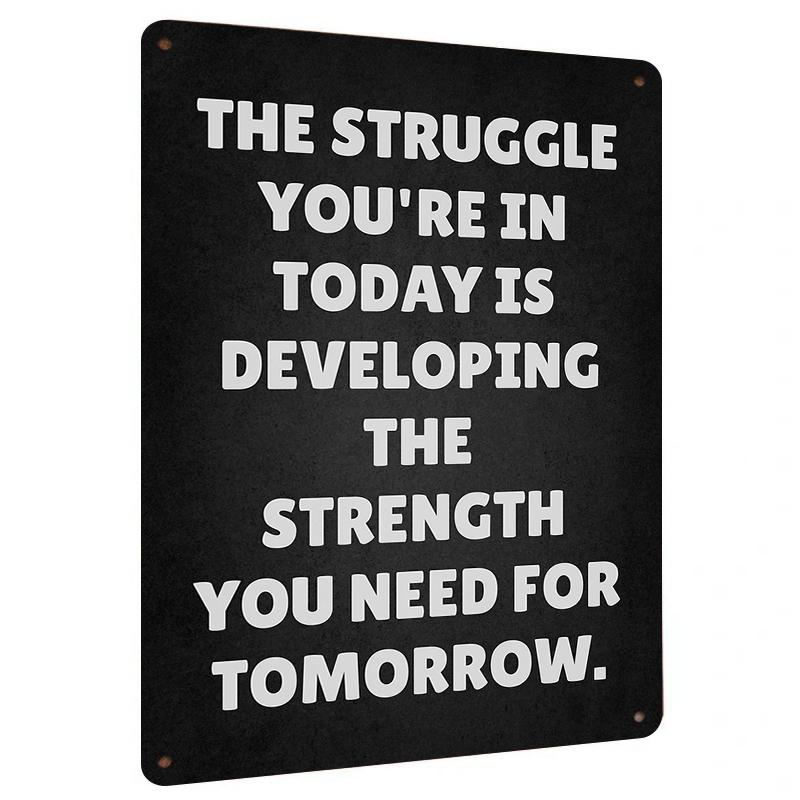 

Inspirational Metal Wall Art Modern Minimalist Decor for Home Office Living Room Motivational Quote Sign 7.9x11.8In(20x30cm)