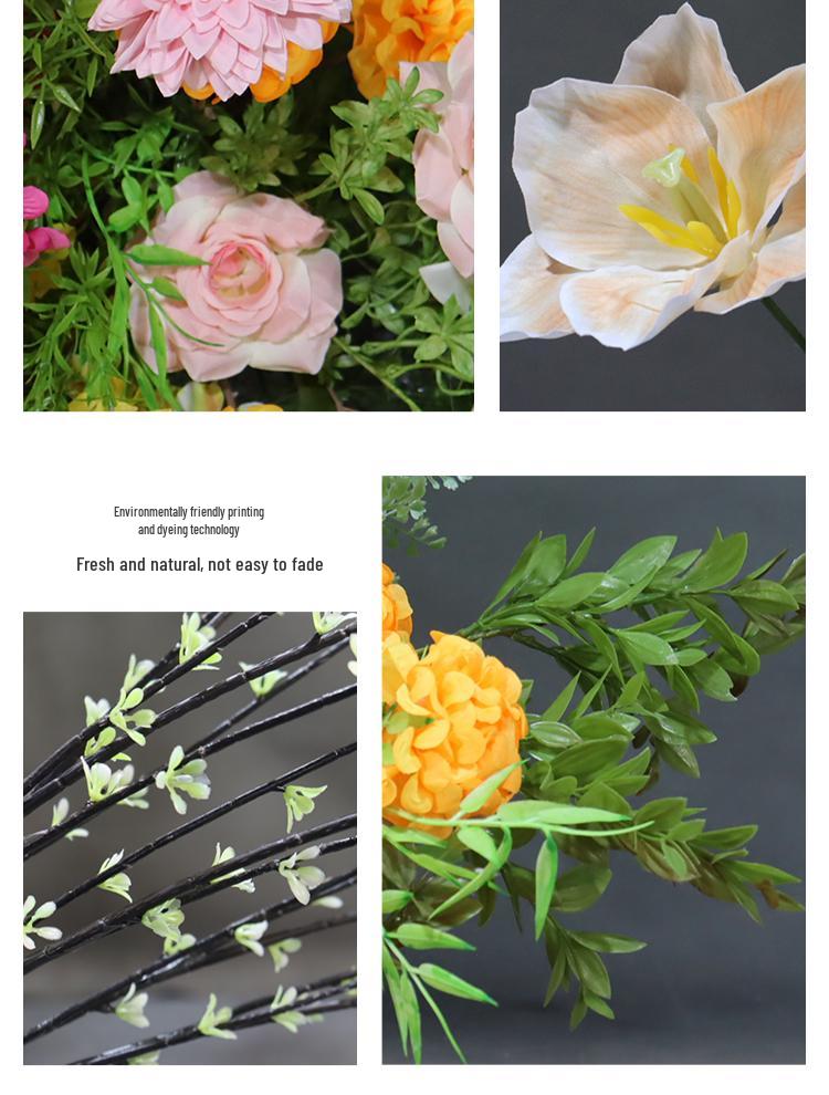 Dopamine Wedding Aisle Flowers: Monet Garden Style, Soft Decorative Flower Strip, Colorful Display.