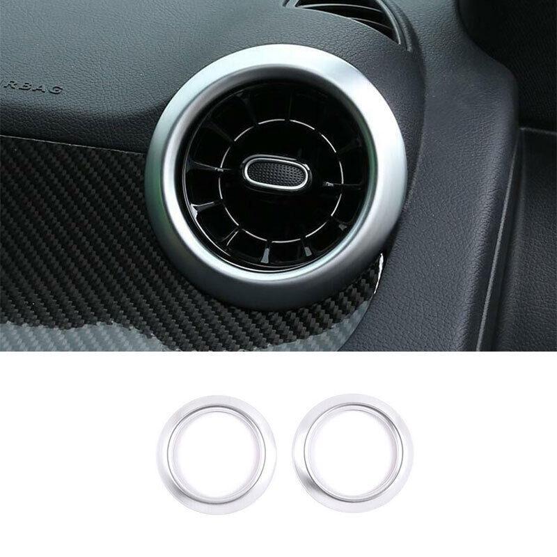 Console L&R Air Outlet Vent Trim 2PCS Fit For Benz GLB W247 -22 Matte Silver