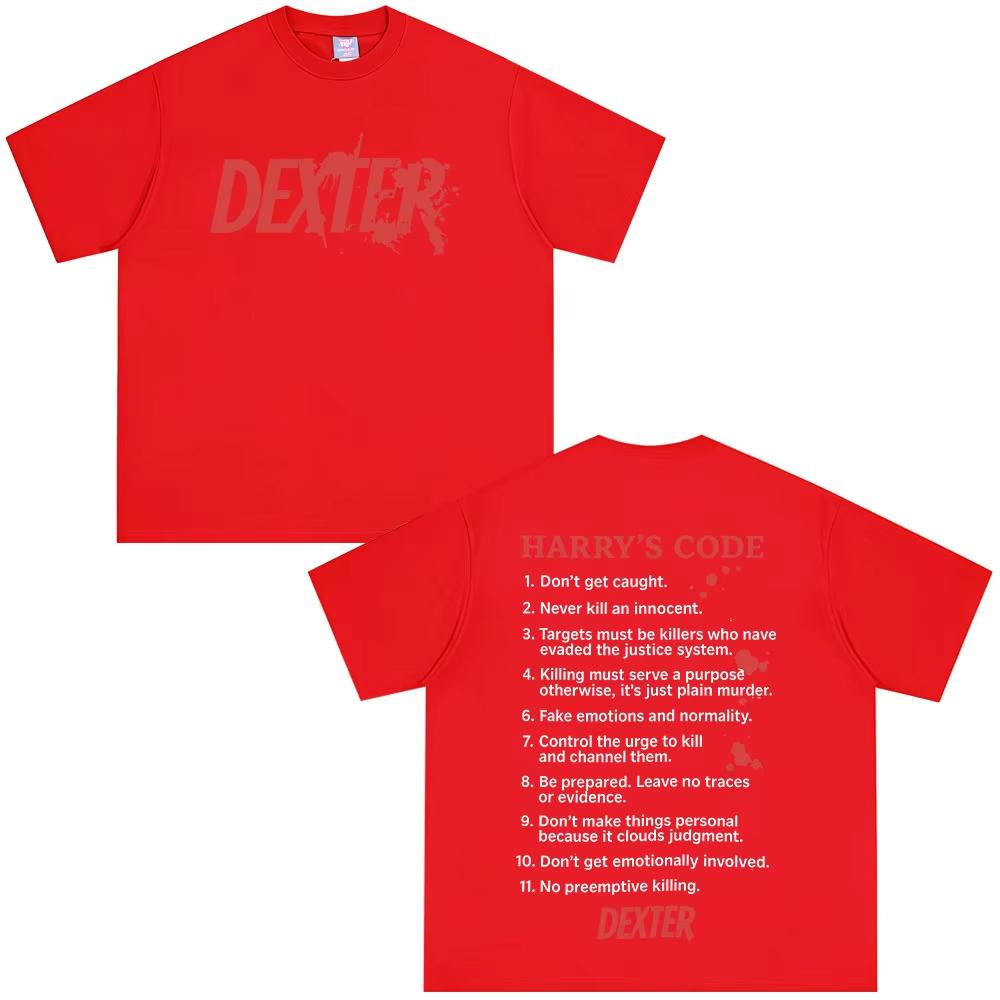 

Футболка Декстер Морган Кодекс Гаррі Чоловічий Жіночий Одяг Повсякденна Бавовняна З Короткими Рукавами Оверсайз Футболки Мода Вінтажна Футболка L