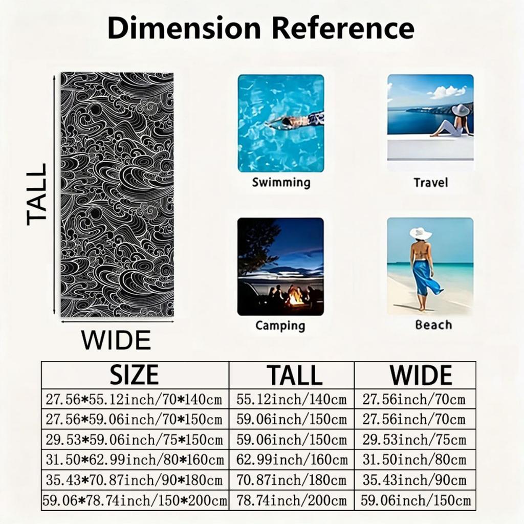 Extra Large Lightweight Plush Absorbent Luxury Oversized Beach Towel | Strong Wrapping Properties, Suitable For Pool, Gym, Micro
