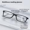 Mens Square Frame Progressive Multifocal Presbyopia Glasses Anti Blue Light Reading Glasses TO +4 0 Neutral Classic Fashion