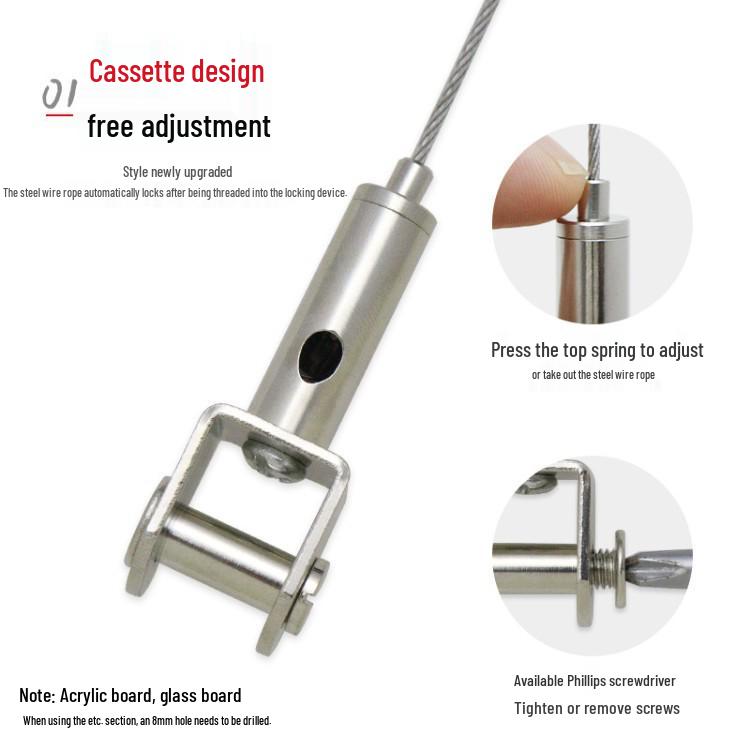 Stainless Steel Safety Cable for Hanging and Securing Signs or Lighting