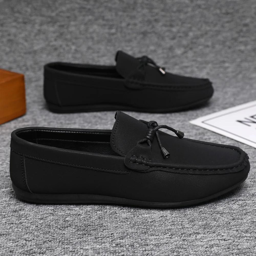 MAEDEF Men's Loafers Casual Flats Business Shoes Men Breathable Lightweight Slip on Boat Shoes Male Comfortable Men Formal Shoes