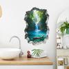 Hole-filled Secret Realm Forest Waterfall Living Room Study Decoration Beautification Stickers