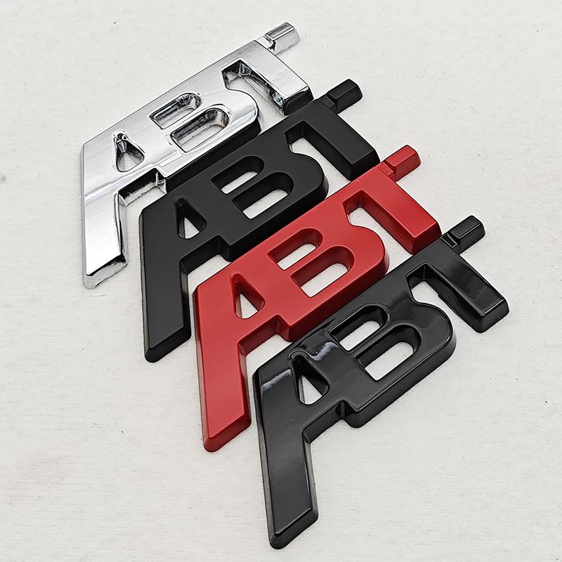 3D Metal Logo ABT Emblem Car Trunk Front Grille Badge For T6 S5 RS7 C8 Q8 RS6 SQ5 Q5 Q7 RS4 A3 8V A6 ABT Sticker Accessories