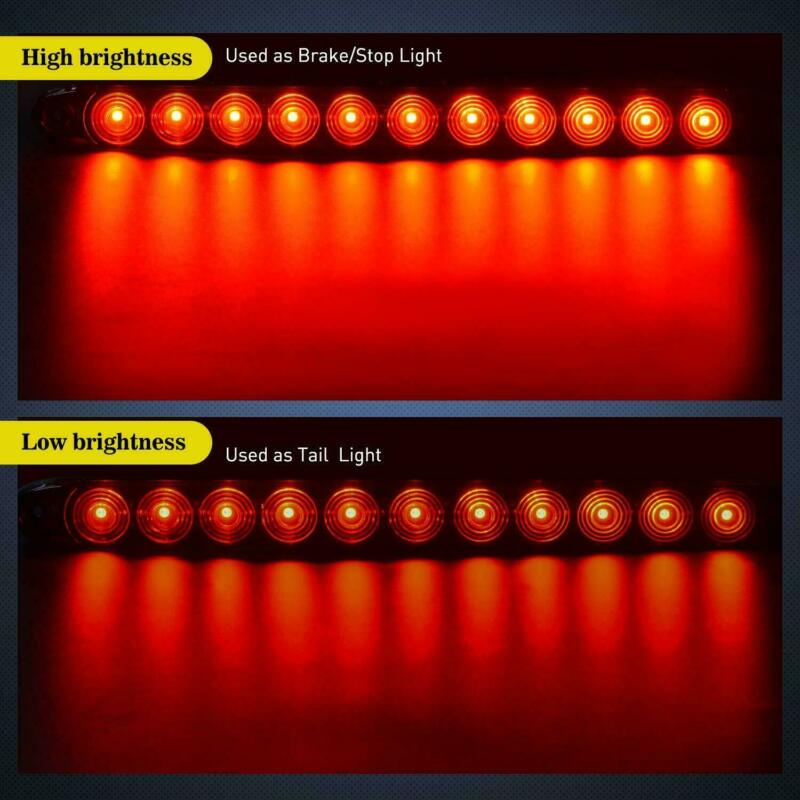 FABOOD F Red 15 Waterproof 11 LED Light Bar Stop Turn Tail 3rd Brake Light Truck Trailer FABOOD F Red 15 Waterproof 11 LED Light Bar Stop Turn Tail 3rd Brake Light Truck Trailer