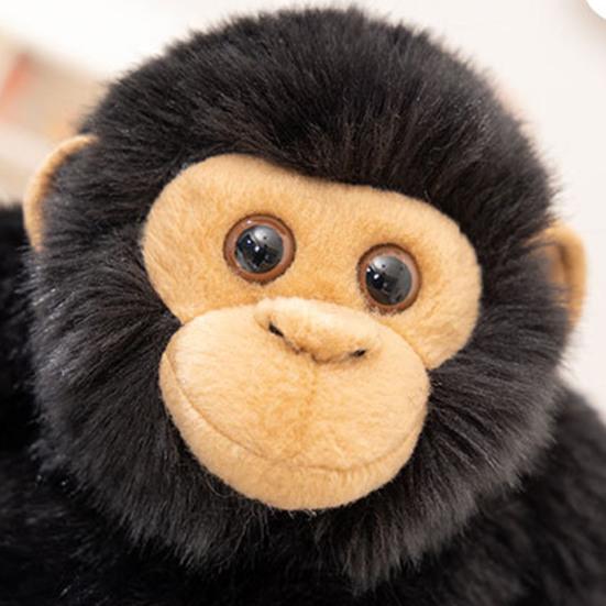 Orangutan Doll Plush Toy High-Elastic PP Cotton Filling Soft Fabric Realistic Chimpanzee Expression Portable Plush Toy