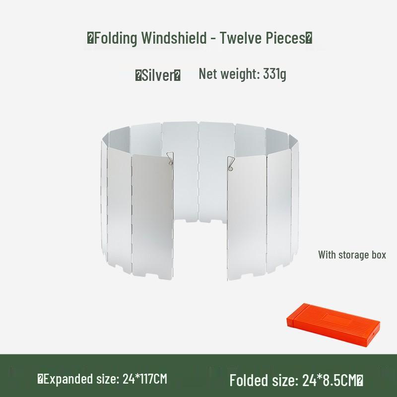 Portable Three-Fold Windshield Camping Stove - Large Heat Concentrator