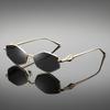 Rhombus Small Frame Women'S Color-Changing Sunglasses Fashion Personalized Street Shot Uv-Proof Sunglasses