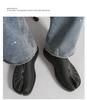 Men's Retro Split-Toe Leather Loafers & Mules - Large Size Slip-On Half Slippers