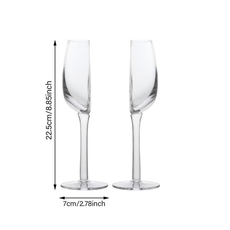 2pcs Semicircular Red Wine Cup 140ml Creative Crystal Glass Portable Clear Half Wine Glass Fun European Creative Crystal Glass