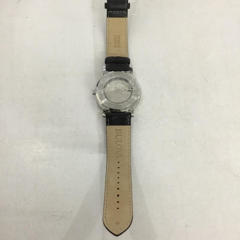 Used BULOVA watch analog (self-winding) 96C130 with box leather belt