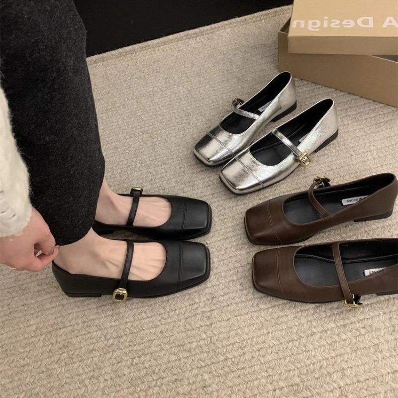 Fashion New Fashion Mary Jane Shoes for Women Retro Flat Women's Single Shoes Soft and Comfortable Ballet Shoes Women Zapatos De Mujer