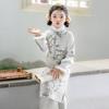 2025 New Girls' Winter Qipao: Long Sleeve Princess Dress for Big Kids - Autumn/Winter Chinese Style