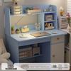 Multifunctional Student Desk with Bookshelf for Homework and Study in Bedroom or Dorm
