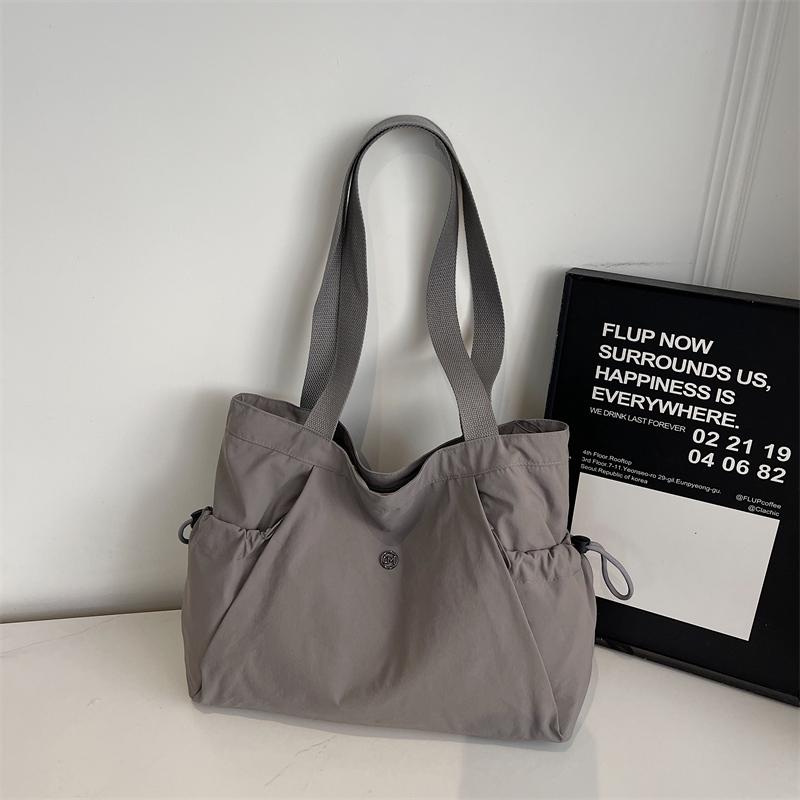 Water-Resistant Nylon Tote Bag for Women – Lightweight and Durable Everyday Shoulder Bag with Multiple Pockets