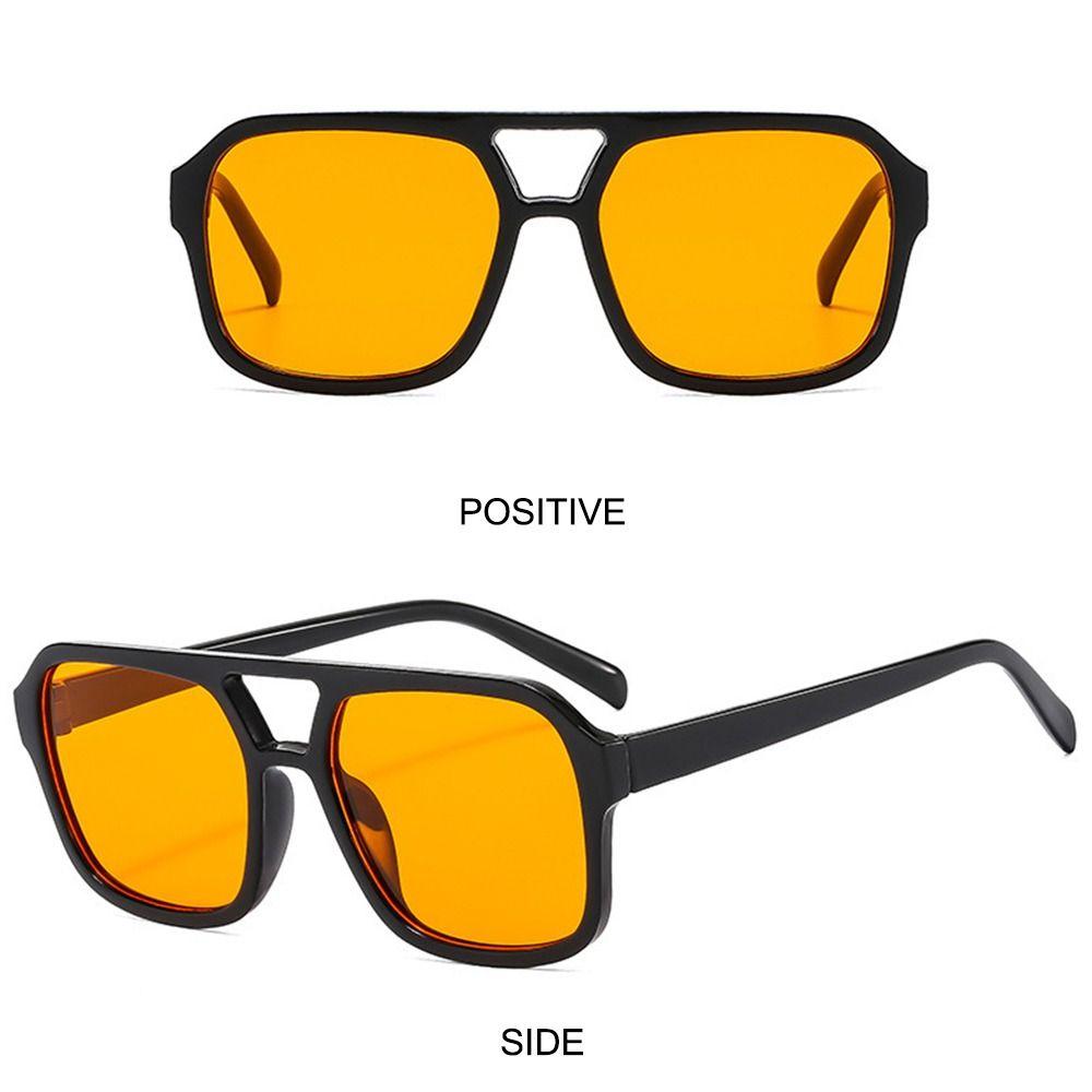 Retro Ins Style Square Aviation Sunglasses UV400 Protection Big Frame Sun Glasses Eyewear for Women & Men Black Shades