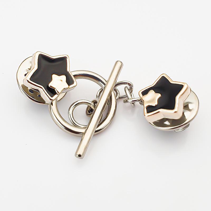 Pearl Brooch Cardigan Chain with Decorative OT Buckle