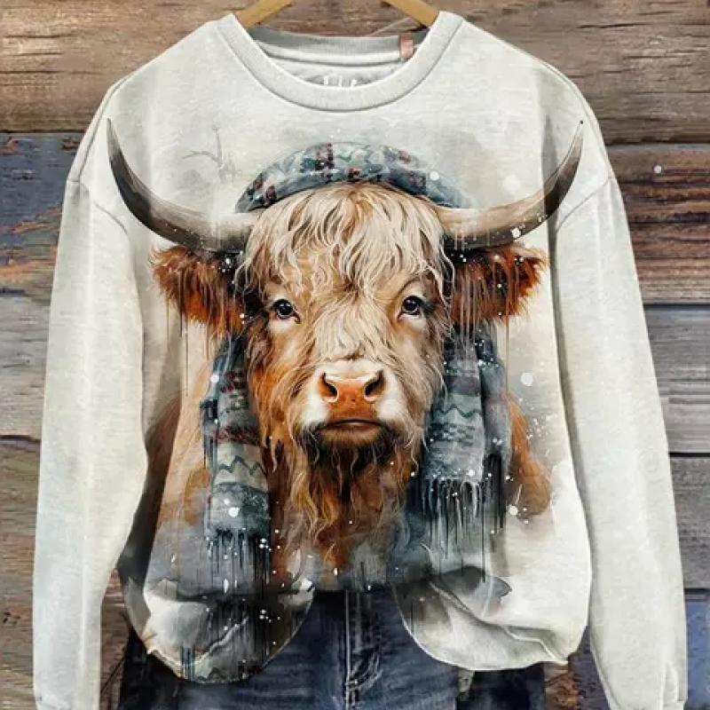 Stripet katt hettegenser for kvinner Mote O-hals genser Topp Uformell Streetwear Dame Genser Hip-Hop Dame Genser Klær