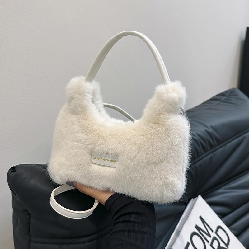 Ielgy Autumn Winter Handbag All-Match Crossbody Plush Bag