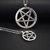 Goth Wicca Witch Pentacle Amulet Pendant Vintage Star Chain Necklace For Women Men Kpop Gift Jewelry Making