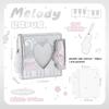 MINKYS Kawaii Wave Pattern PU Leather 3 Ring Kpop Photocard Binder Book 3 Inch One Pocket Idol Card Organizer Storage Book