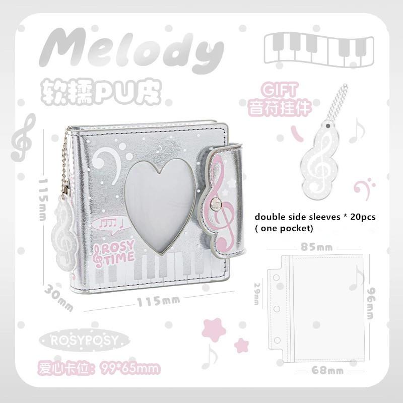 MINKYS Kawaii Wave Pattern PU Leather 3 Ring Kpop Photocard Binder Book 3 Inch One Pocket Idol Card Organizer Storage Book