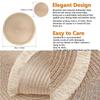 Set of 4 Braided Cotton Placemats with Coasters Washable Heat Resistant Mats Boho Woven Table Mats for Christmas Dining Table