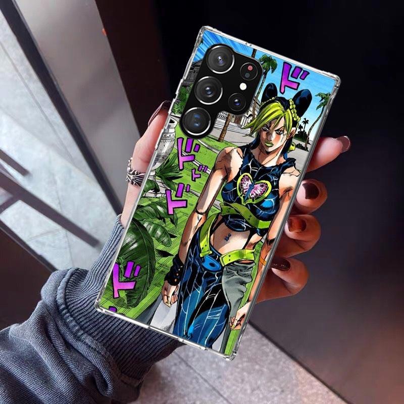 JoJo's Bizarre Adventure Jolyne Cujoh Phone Case For Samsung Galaxy S23 S24 S25 Edge S26 Ultra S22 + S21 Plus S20 FE Cover Silic