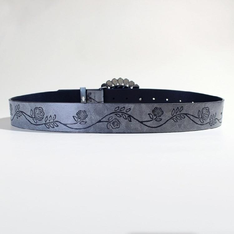 Girl Belt Cowgirl Embossed Waist Belt Rock and Roll Retro for Jeans Dress