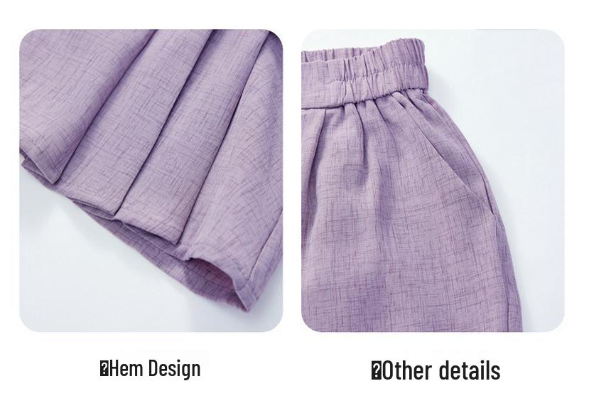 Elegant Summer Floral 3D Suit: Casual Top & Elastic Waist Trousers for Middle-Aged and Elderly Women