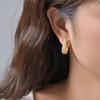 Exquisite Zircon U-shaped Earrings for Women,18K Gold Color Hoop Earrings,Classic Geometric Jewelry Gifts