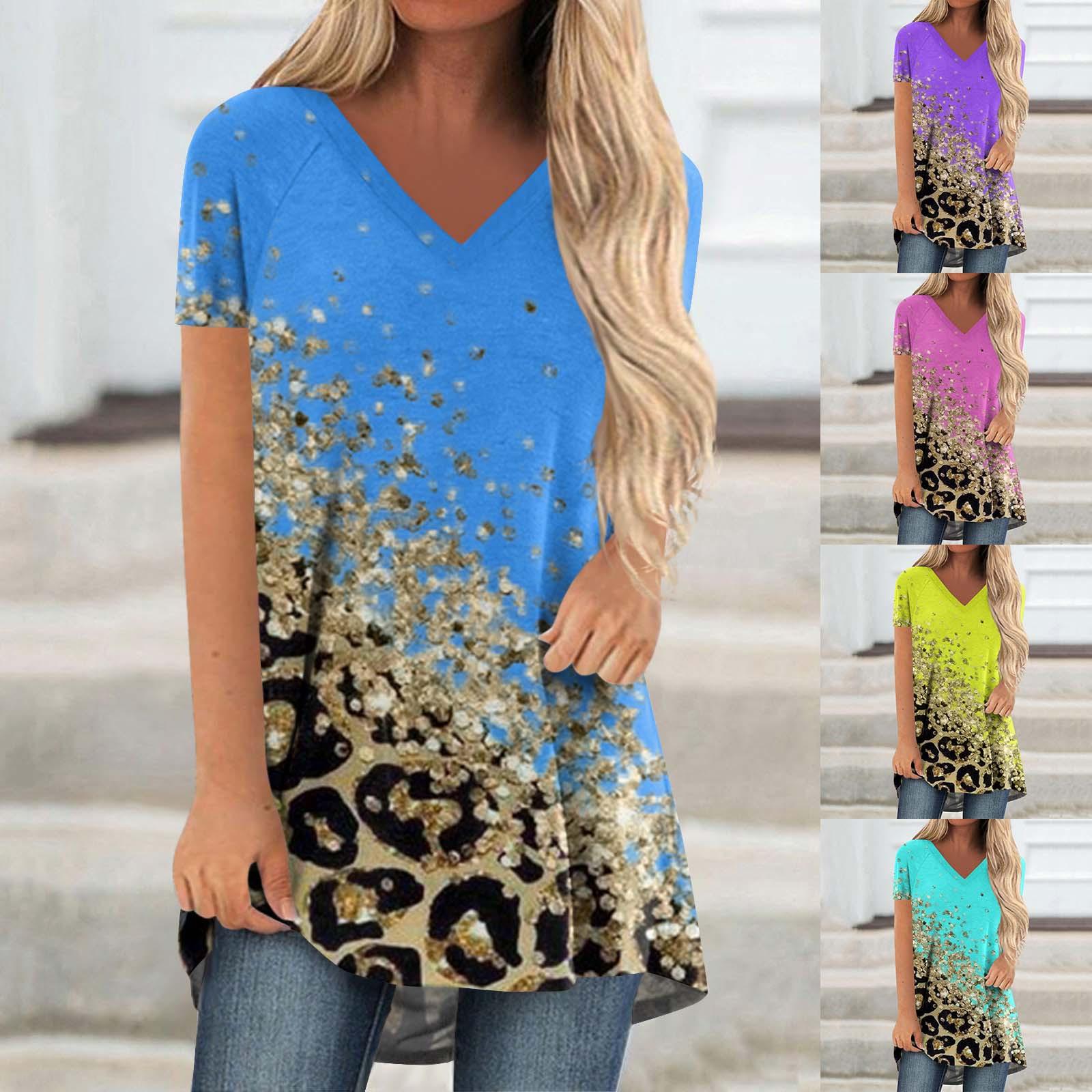 

Женские плиссированные свободные топы с короткими рукавами Плюс размер Повседневные топы с V-образным вырезом и короткими рукавами Повседневные летние футболки Женские топы Футболки Рубашки