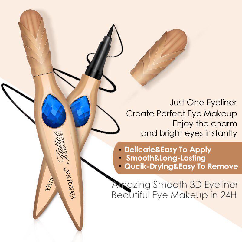 YQN Waterproof Eyeliner Pencil Liquid Eyes Eyeliners Pen Big Eye Makeup Cosmetics Tool