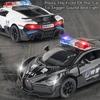 1:32 Lambor Lp750 Divo Police Car Model Toy Alloy Diecast Simulation Doors Opened Sound Light Sport Cars Models For Boys Gifts