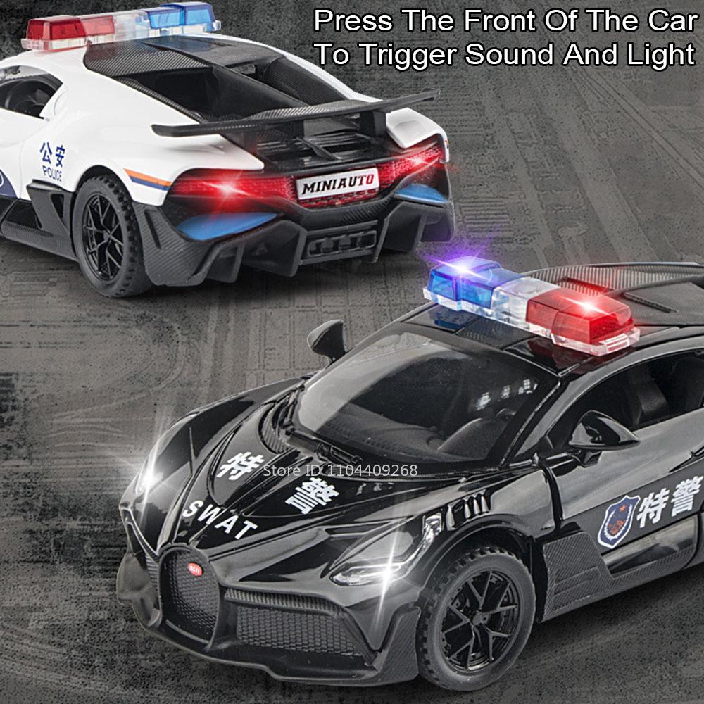 1:32 Lambor Lp750 Divo Police Car Model Toy Alloy Diecast Simulation Doors Opened Sound Light Sport Cars Models For Boys Gifts
