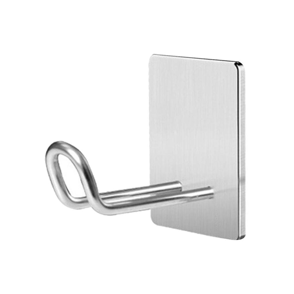Stainless Steel Bathroom Sticky Hook Wall Mount Towel Hanger Shower Glass Wall Hanging Rack for Home and Hotel Use