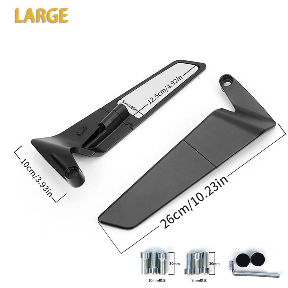 Motorcycle Mirrors Stealth Winglets Mirror Kits Adjustable Mirrors Motorcycle Wing Mirrors For Kawasaki YAMAHA XMAX KTM BMW