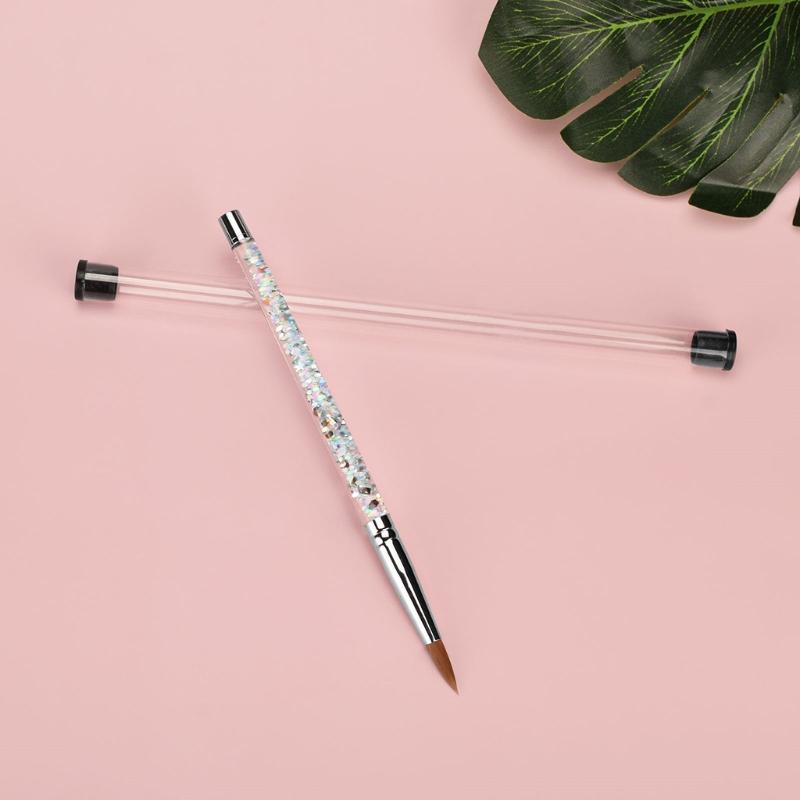 Nail Art Brush Nail Brush for Nail Art for Home Use and Professional Nail Salon Gel Nail Art Brush Clear Acrylic Handle