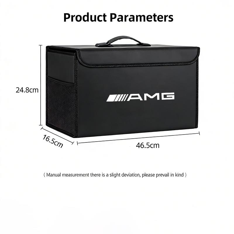 AMGHigh-Capacity Felt Cloth Car Trunk Storage Box Accessories Decal For Mercedes Benz AMG GLC W203 W206 W220 W205 W211 W212 W201 FF73